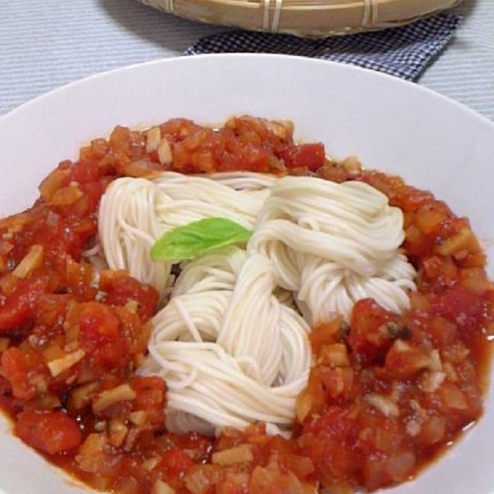 トマト缶deバジルきかせて トマト素麺 レシピ 作り方 By Tactac 楽天レシピ トマト缶deバジルきかせて トマト素麺 レシピ 作り方 By Tactac 楽天レシピ